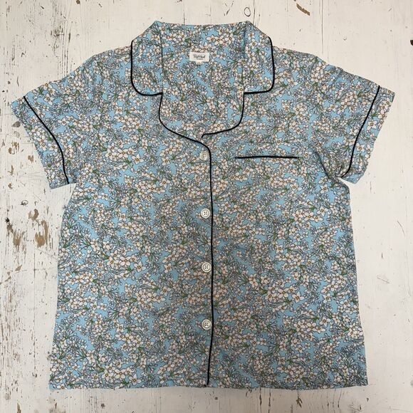 Bed Head Pajamas Set Short Sleeves Shorts Flannel Medium Organic Cotton Lounge - Picture 3 of 16